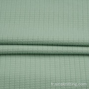 Coton Polyester Spandex Tissu Jacquard Côtes